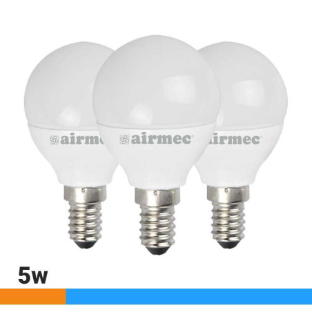 BOMBILLAS LED PACK 3 5W G45 E14 LUZ FRIA AIRMEC