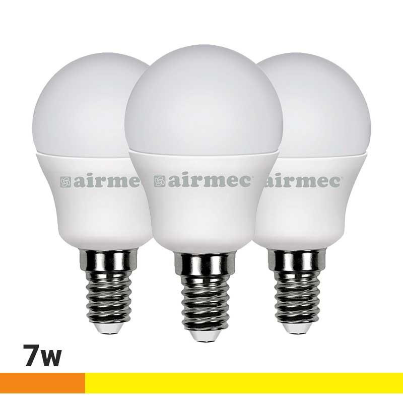 BOMBILLAS LED PACK 3 G45 7W E14 LUZ CALIDA AIRMEC