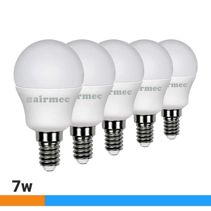BOMBILLAS LED PACK 5 7W G45 E14 LUZ FRIA AIRMEC