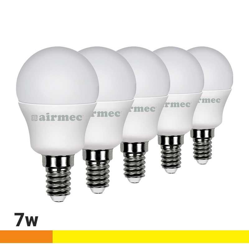 BOMBILLAS LED PACK 5 7W G45 E14 LUZ CALIDA AIRMEC