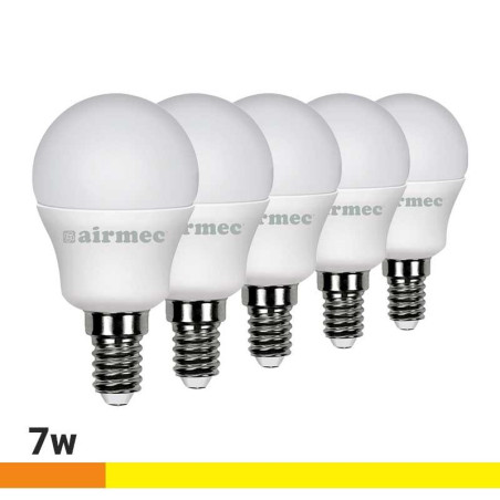 BOMBILLAS LED PACK 5 7W G45 E14 LUZ CALIDA AIRMEC