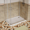 MAMPARA DUCHA RECT BENOTTI 185X140X80CM 6MM