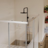 MAMPARA DUCHA RECTANGULAR RAYADA BENOTTI 185X120X80CM 6MM