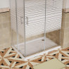MAMPARA DUCHA RECTANGULAR RAYADA BENOTTI 185X120X80CM 6MM