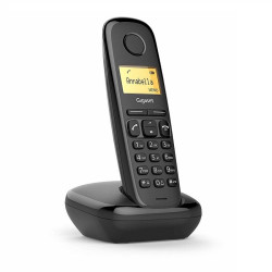 TELEFONO INALAMBRICO DECT A170 NEGRO LCD 15 FUNCION ALARMA GIGASET