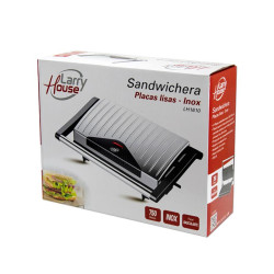 SANDWICHERA INOX 750W PLACAS LISAS LARRYHOUSE
