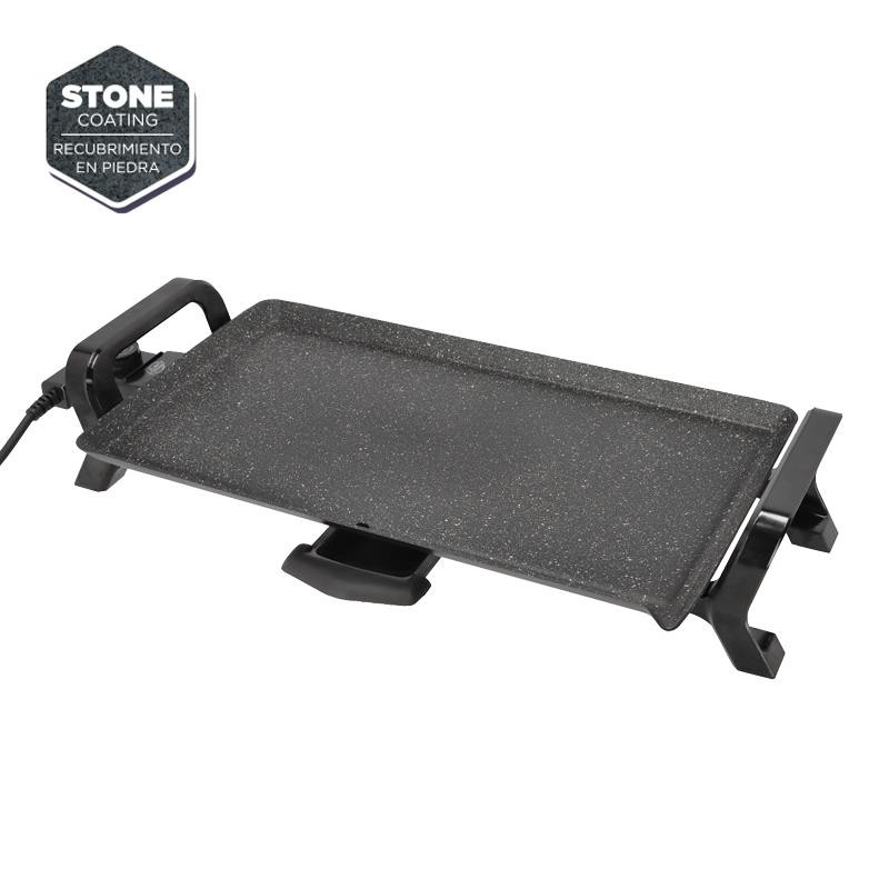 PLANCHA DE ASAR INOX 2000W PLACA LISA PIEDRA LARRYHOUSE