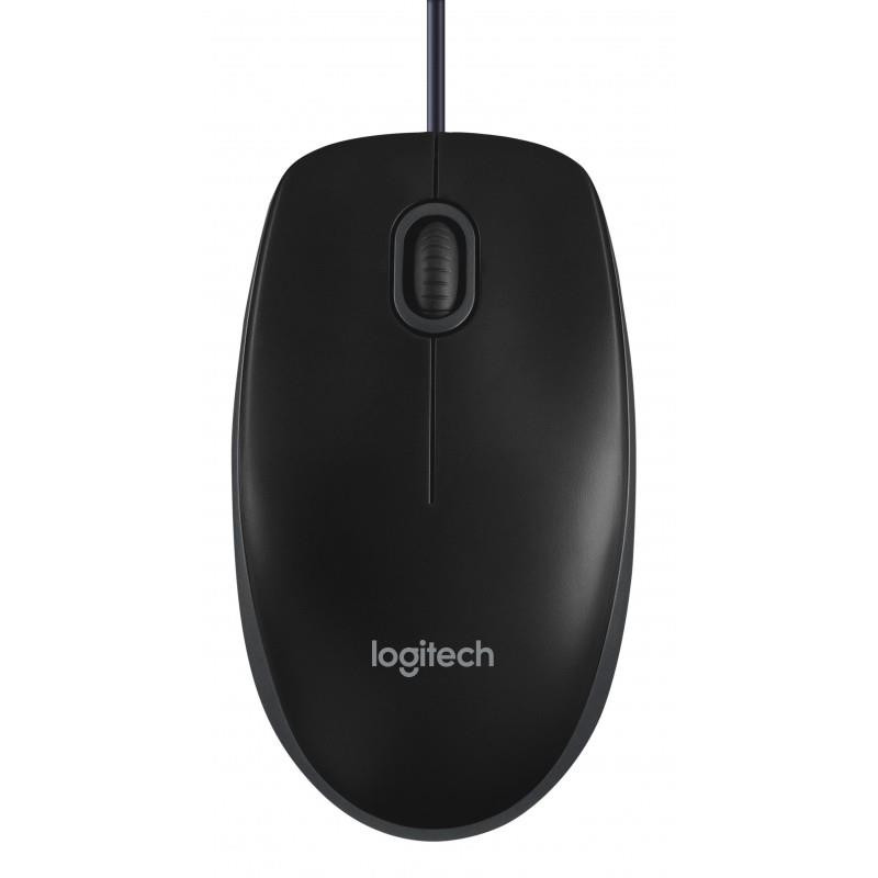 RATON CON CABLE B100 3 BOTONES SEGUIMIENTO OPTICO AMBIDIESTRO LOGITECH