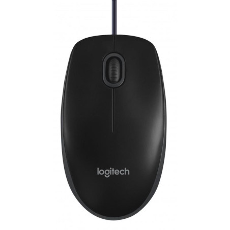 RATON CON CABLE B100 3 BOTONES SEGUIMIENTO OPTICO AMBIDIESTRO LOGITECH