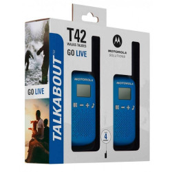 WALKIE TALKIE TLKR T42 AZUL PACKS 2 MOTOROLA