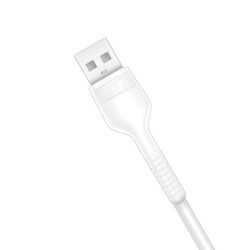 CABLE ANTI ROTURA ACODADO MICRO USB A USB BLANCO 1 METRO XO