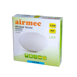 APLIQUE LED TECHO REDONDO 12W SERIE BOSTON LUZ FRIA AIRMEC