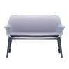 SET SALON SOFA 2 SILLAS Y MESA SERIE LUXOR GRIS GRAPHITE BICA