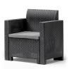 SET DE JARDIN 1 SOFA 2 SILLONES MESA SERIE NEBRASKA 2 GRAPHITE BICA