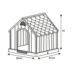 CASETA DE PERRO PLASTICA 92X87X91DONNA GARDEN