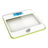 BASCULA DE BANO DE CRISTAL 150 KGS BLANCO Y VERDE LARRYHOUSE