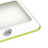 BASCULA DE BANO DE CRISTAL 150 KGS BLANCO Y VERDE LARRYHOUSE
