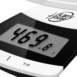 BASCULA DE COCINA DIGITAL 5 KG CON PLATAFORMA CRISTAL TEMPLADO LARRYHOUSE