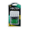 PACK CARGADOR 4 PCS PILAS RECARGABLE 1000MAH LR03 AAA VOLTEN