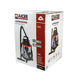 ASPIRADORA INOXIDABLE 20 LITROS 1250W AICER
