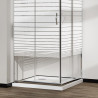 MAMPARA DUCHA CUADRADA RAYADA AJUSTABLE BENOTTI 185X80 90CM 6MM