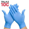 CAJA GUANTES VINILO AZUL TALLA S 100 PCS PAMACON
