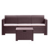 SET DE JARDIN 1 SOFA 2 SILLONES MESA SERIE NEBRASKA 3 BROWN BICA