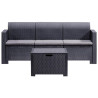 SET DE JARDIN 1 SOFA 2 SILLONES MESA SERIE NEBRASKA 3 GRAPHITE BICA