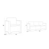 SET DE JARDIN 1 SOFA 2 SILLONES MESA SERIE NEBRASKA 3 GRAPHITE BICA