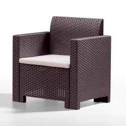 SET DE JARDIN 2 SILLONES MESA SERIE NEBRASKA BROWN BICA