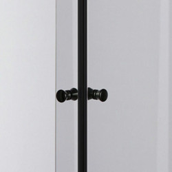 MAMPARA DUCHA CUADRADRA NEGRA BENOTTI 185X90CM 5MM