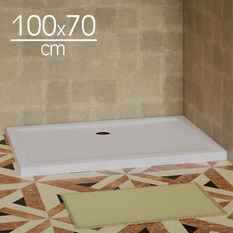 PLATO DUCHA ACRILICO RECT BENOTTI 100X70X5CM