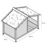CASETA PERRO MADERA 120X78X79CM DONNA GARDEN
