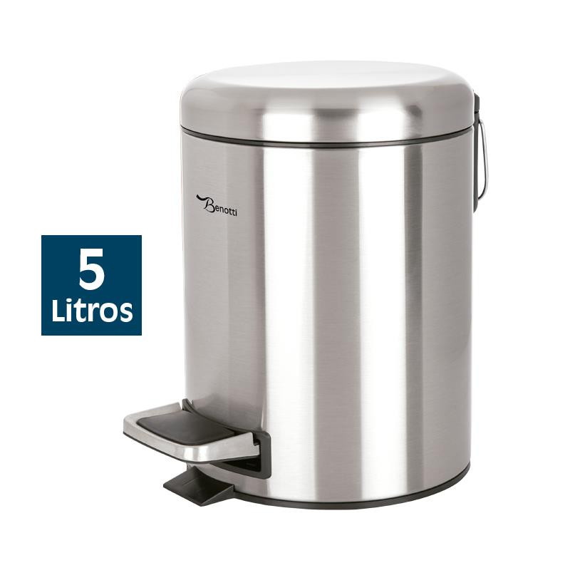 PAPELERA DE BANO INOX 5 LITROS BENOTTI