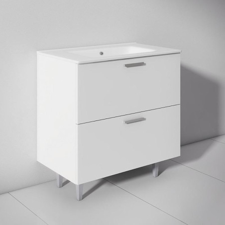 MUEBLE BANO BLANCO SERIE MODENA 80X46X85CM BENOTTI