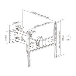 SOPORTE DE TELEVISION EXTENSIBLE 32 55 LARRYHOUSE