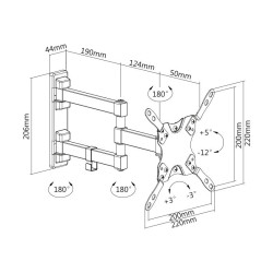 SOPORTE DE TELEVISION EXTENSIBLE 13 42 LARRYHOUSE