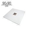 PLATO DUCHA CARGA MINERAL BLANCO CUADR BENOTTI 90X90X35CM
