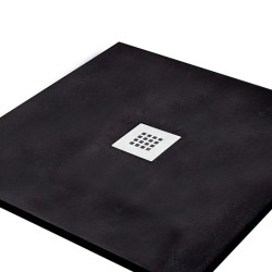 PLATO DUCHA CARGA MINERAL NEGRO CUADR BENOTTI 90X90X35CM