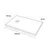 PLATO DUCHA CARGA MINERAL BLANCO BENOTTI 120X70X35CM