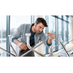 ADHESIVO CIRCULAR DE CIERRE UNIVERSAL 16MM PARA FIJAR ARTICULOS BLANCO TESA