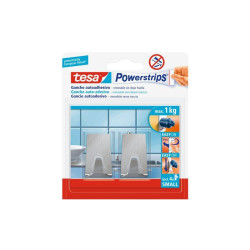 GANCHO ADHESIVO METAL SOPORTA 1KG PEQUENO TESA