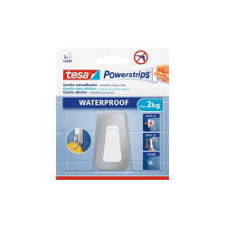 GANCHO AUTOADHESIVO ACERO INOXIDABLE Y PLASTICO TESA