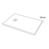 PLATO DUCHA EFECTO MARMOL CARGA MINERAL BLANCO BENOTTI 100X80X35CM