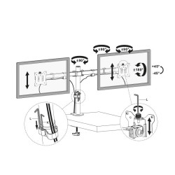 SOPORTE MONITOR DOBLE 17 32 ARTICULADO LARRYHOUSE
