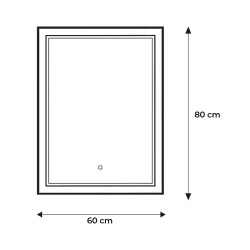 ESPEJO DE BANO 60X80 CM LUZ LED BENOTTI