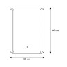 ESPEJO DE BANO LED 60X80 CM SERIE PARIS BENOTTI