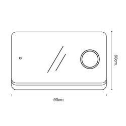ESPEJO DE BANO LED 90X60 CM SERIE LONDRES BENOTTI