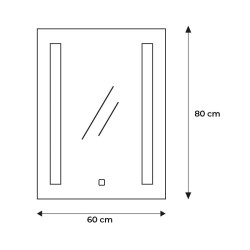 ESPEJO DE BANO LED 60X80 CM SERIE MUNICH BENOTTI