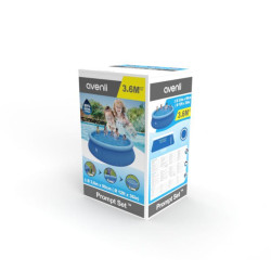 PISCINA HINCHABLE REDONDA DE PVC 360X90CM CON FILTRO DE CARTUCHO AVENLI